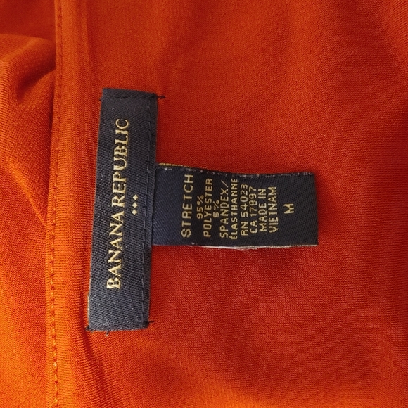 Banana Republic Dark Wine Red Stretchy V Neck Dress Front Pockets, Sz M - Picture 7 of 9